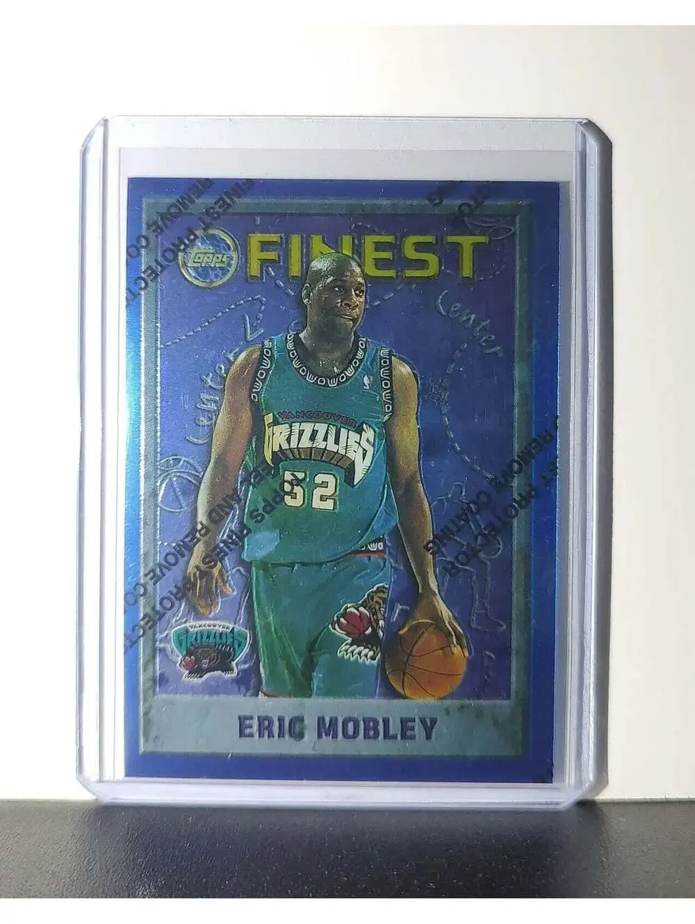 Eric Mobley 1995-96 Topps Finest NBA #142 Card Grizzlies